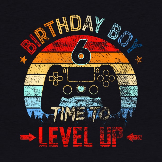 Kids Birthday Boy 6 Time To Level Up 6Th Birthday Boy Gamer by Zoe Hill Autism